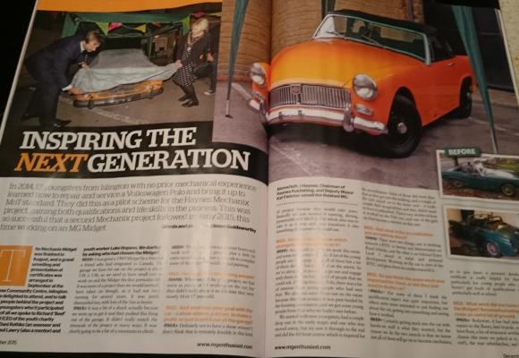 mg midget story in magazine